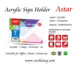 SSA2885 Astar Acrylic A4 Sign Holder